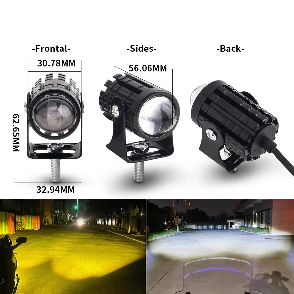 Phare LED universel pour moto, - Universal Motorcycle Led Headlight Projector avis et prix